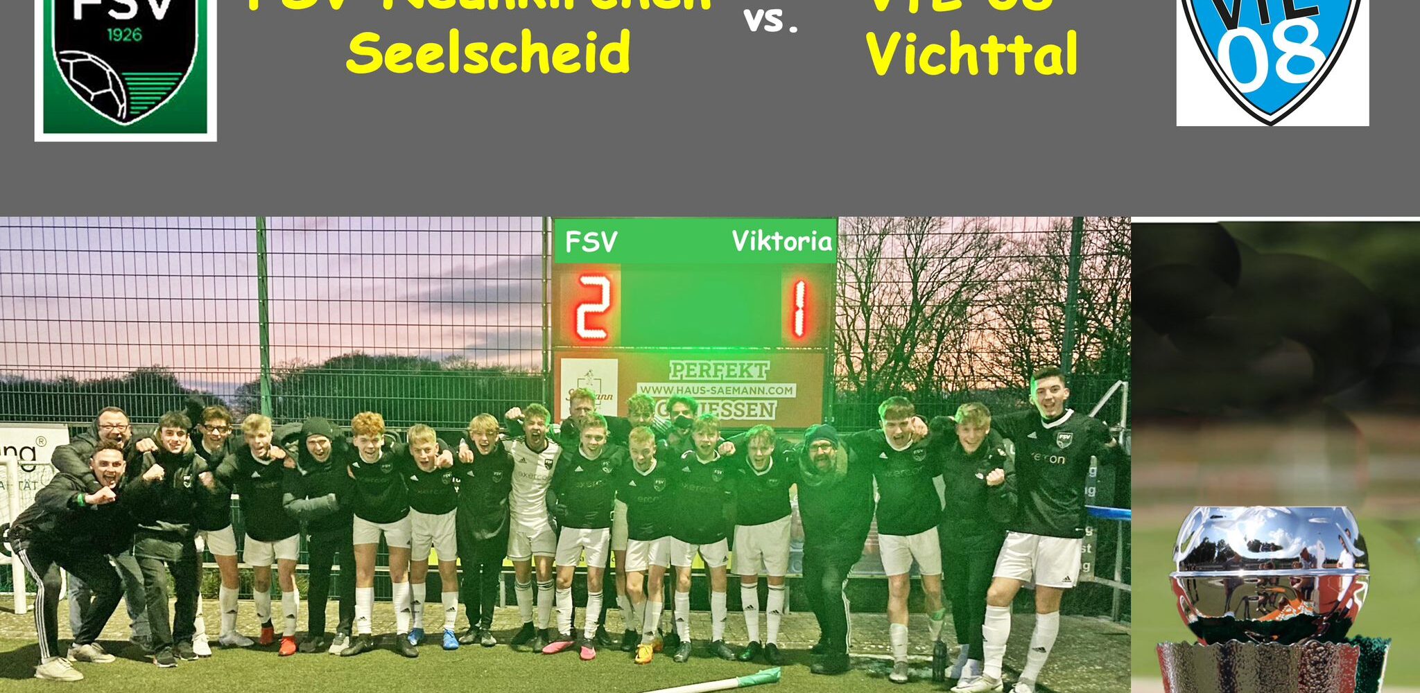 Mittelrheinpokal: B-Jugend spielt am 18.02.2023 um 16.00 Uhr gegen VfL 08 Vichttal