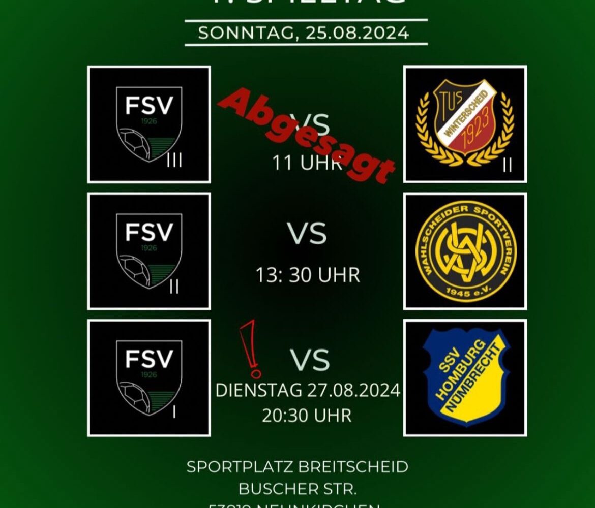 Auf geht`s FSV! … 1. Spieltag …
