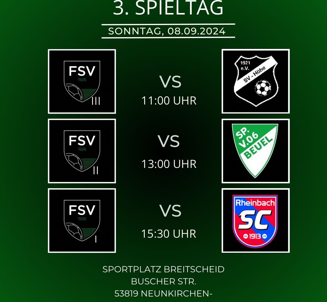 Sonntag ist wieder Heimspielsonntag …