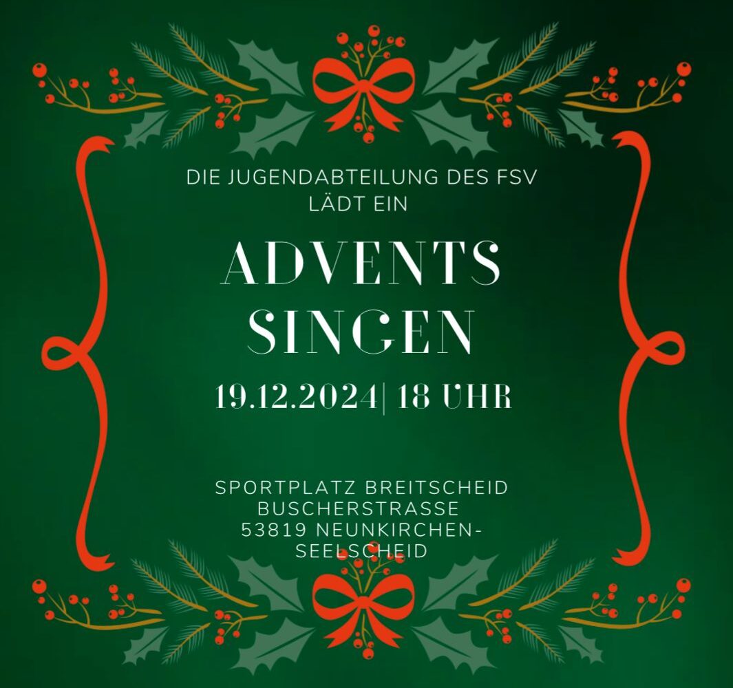 Adventssingen auf dem Sportplatz Breitscheid am 19.12.2024, 18.00 Uhr